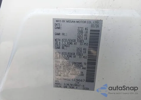 2016 Infiniti Qx60 z USA, uszkodzony, nr VIN 5N1AL0MM1GC519667